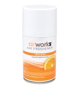 Désodorisant en aérosol dosé AirWorks Hospeco Agrumes 7 oz, caisse de 12