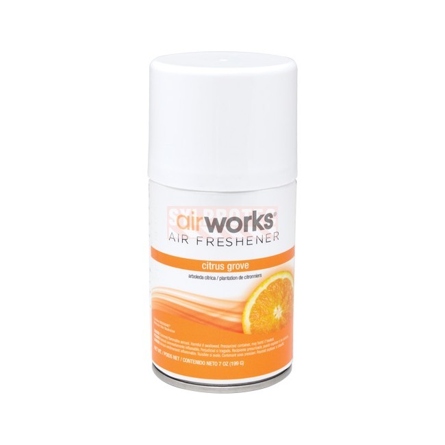 Hospeco AirWorks metered air freshener Citrus Grove 7 oz aerosol, case of 12