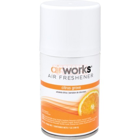 Hospeco AirWorks metered air freshener Citrus Grove 7 oz aerosol, case of 12