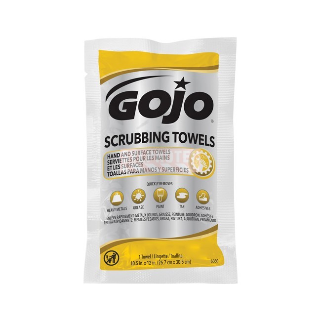Serviettes récurantes Gojo 12-1/4 X 10-1/2 po, boîte de 80