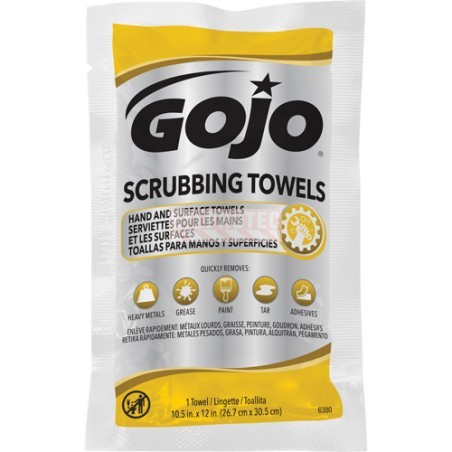 Gojo scrubbing towels 12-1/4 X 10-1/2 in, box of 80