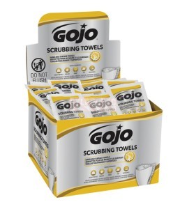 Gojo scrubbing towels 12-1/4 X 10-1/2 in, box of 80