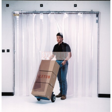 Porte à lanières complète Kleton, PVC standard, 12 X 12 pi