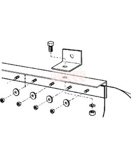 Kleton KF001 fixed 4 ft aluminum angle mount for strip doors