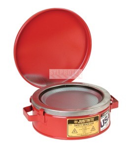 Bassin de trempage d'établi Justrite 10575 en acier, 2 gal