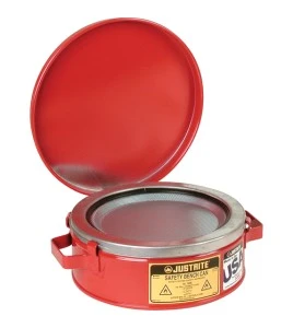 Justrite 10575 steel bench can, 2 gal