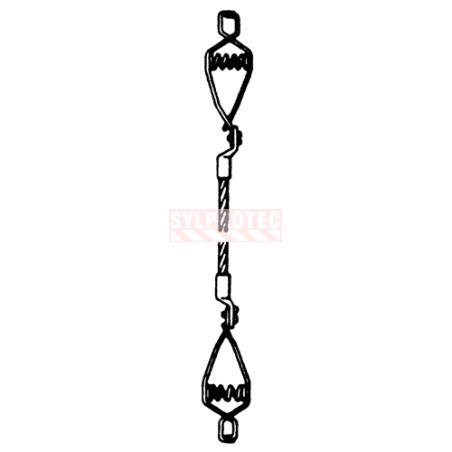 Lind LE72-72 light-duty grounding wire, 6 ft, 2 alligator clips