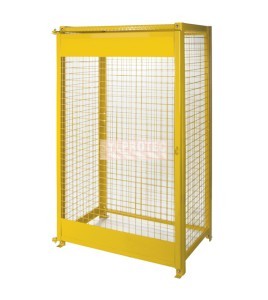 Armoire grillagée Kleton pour bouteilles de gaz comprimé, jaune