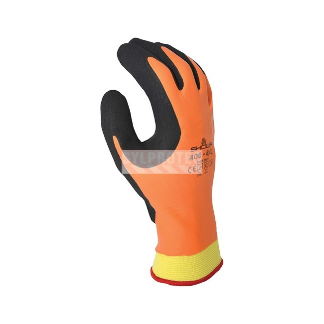 Gants Showa Atlas, latex et doublure acrylique, la paire, 406
