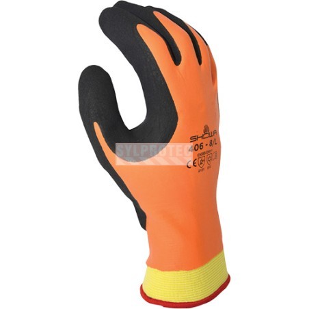 Showa Atlas latex gloves with acrylic lining, pair, 406