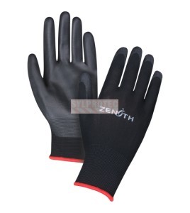 Gants Zenith noirs en polyester PU, la paire, SAX696/SAX697/SAX699