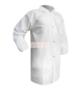 Sarrau jetable Ronco sans poche, blanc, 44-150-L