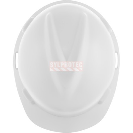 MSA V-Gard matte white hard hat, Type 1 Class E, 10203081