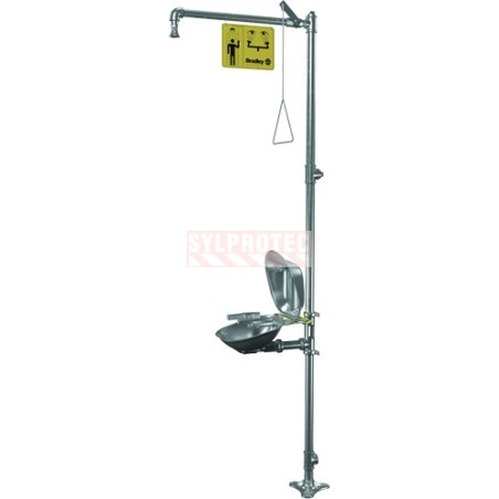 Bradley HALO all stainless pedestal combination shower, S19314SC