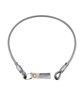Élingue d'ancrage en câble d'acier galvanisé enduit PVC, 2 embouts estampés, Peakworks