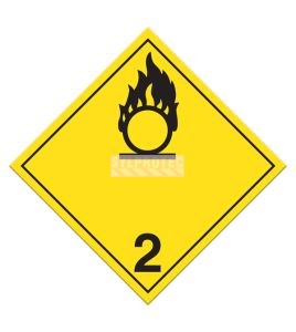 Placards TMD pour oxygène et gaz comburants, classe 2.2 (5.1)