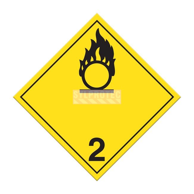Placards TMD pour oxygène et gaz comburants, classe 2.2 (5.1)