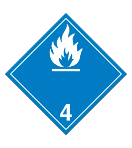 Dangereux au contact de l'humidité, classe 4.3, placard, 10 3/4 po x 10 3/4 po.
