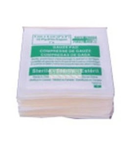 Tampons de gaze (stériles) 2 po. X 2 po., pqt de 25  